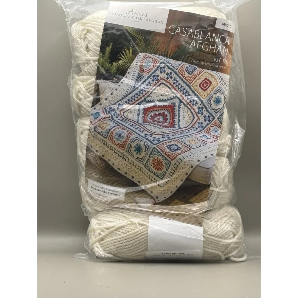 Annie's Club Moroccan Tile Casablanca Crochet Afghan Kit 10 MAC10